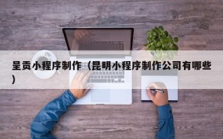 嘉鱼呈贡小程序制作（昆明小程序制作公司有哪些）